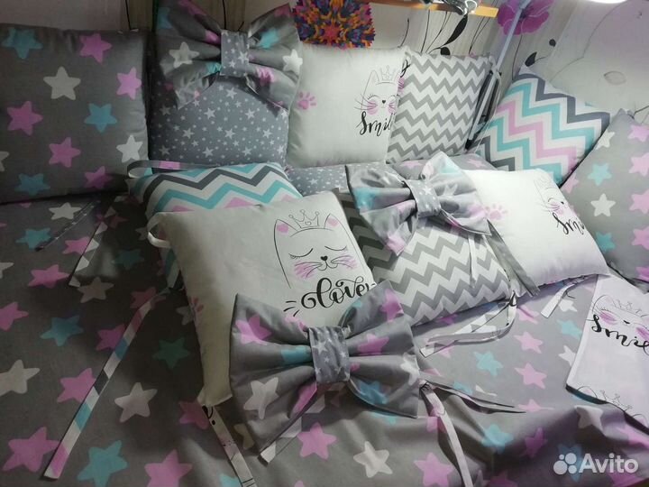 Новые бортики в кроватку