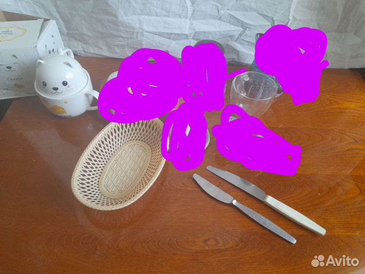 Чайная пара кошечка нов посуда и бу