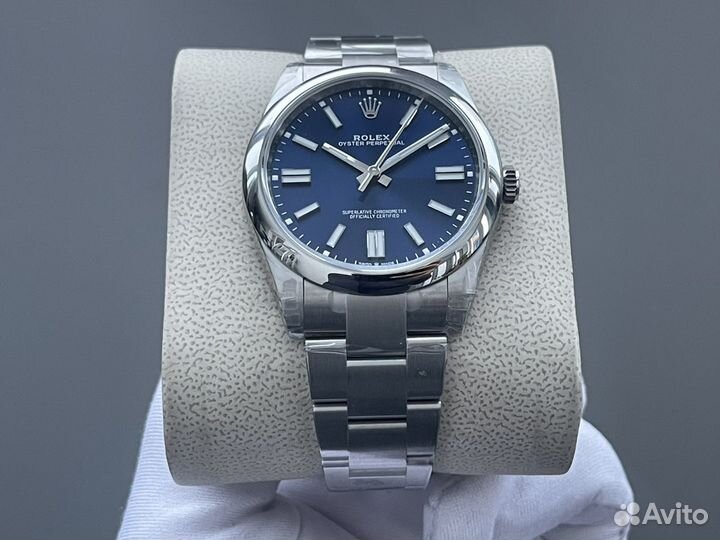 Часы rolex oyster perpetual 41 blue dial