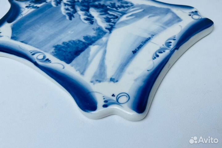 Доска сырная гжель