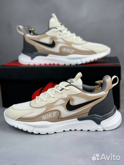 Мужские кроссовки New Nike Air бежевые 43