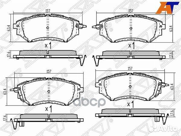 Колодки тормозные перед subaru legacy BP/BH ST