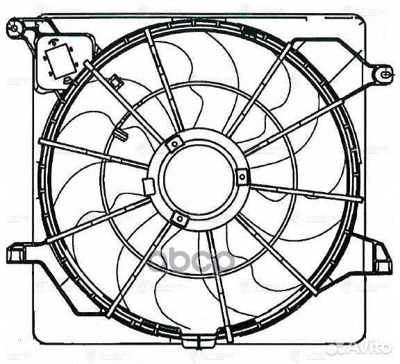 Вентилятор радиатора KIA sorento III 14- (с кож