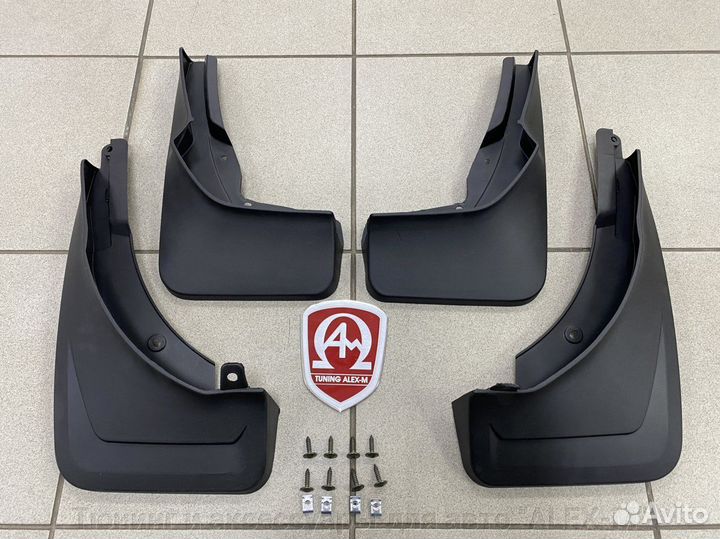 Брызговики без порогов Mercedes GLE w167 не AMG