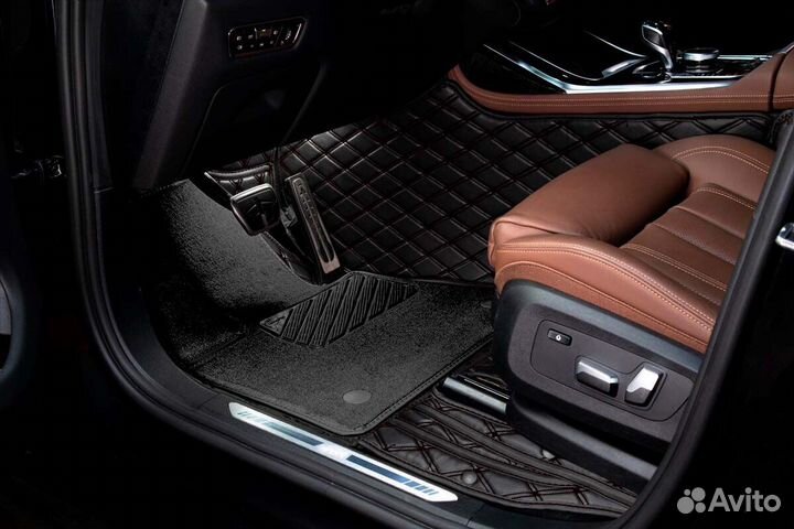 3D Коврики Geely Салон Багажник из Экокожи