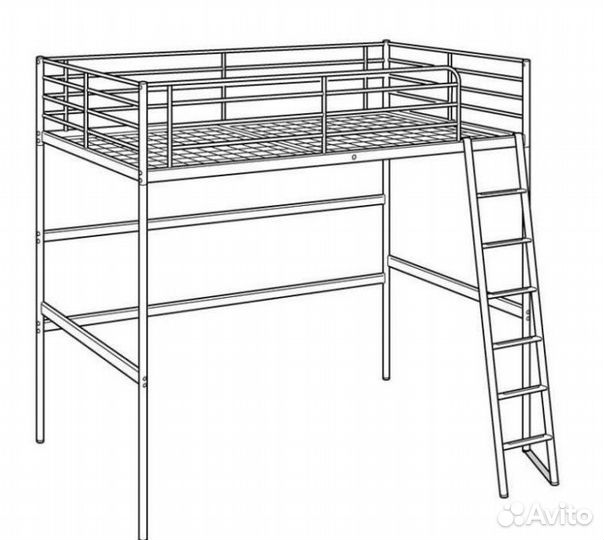 Кровать чердак IKEA бу