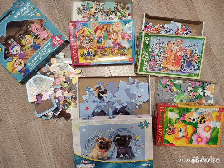 Пазлы для малышей пакетом