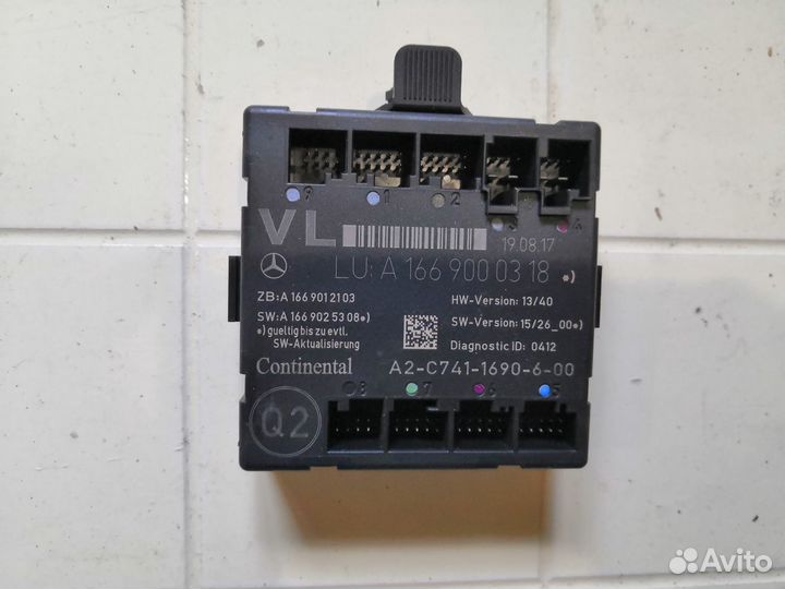 Блок комфорта двери п.п. п.л. Mercedes Benz GLA