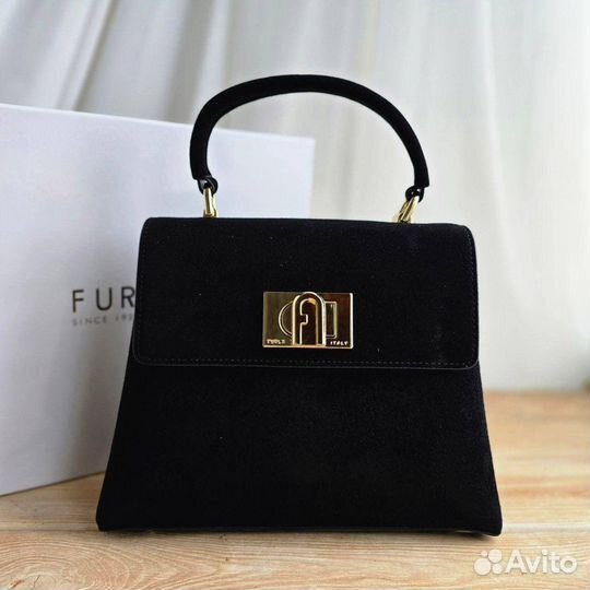 Сумка женская Furla черная натуральная кожа