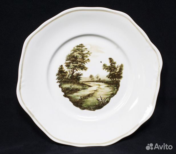 Блюдо столовое Тропа, клеймо оп, СССР, размер 28,5