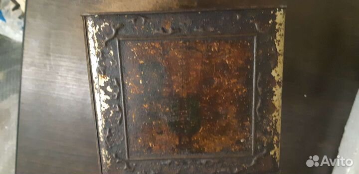 Жестянок ящик Паровой фабрики Бельфор 19в.Большой