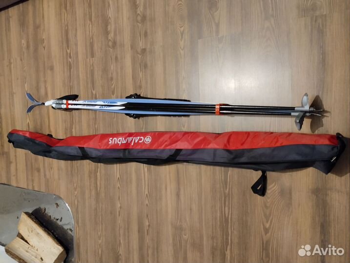 Лыжи беговые, палки, чехол на лыжи, ботинки д/лыж