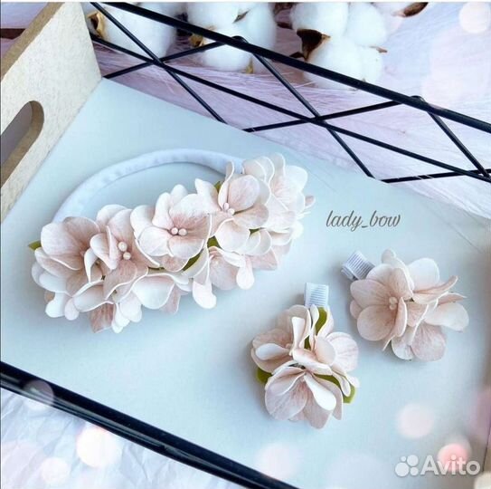 Повязка, заколочки на голову для девочки