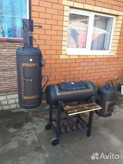 Коптильня-мангал,печь под казан