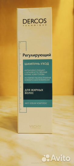 Vichy dercos шампунь-уход регулирующий 200 ml