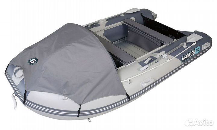 Надувная лодка gladiator D370AL белый/серый