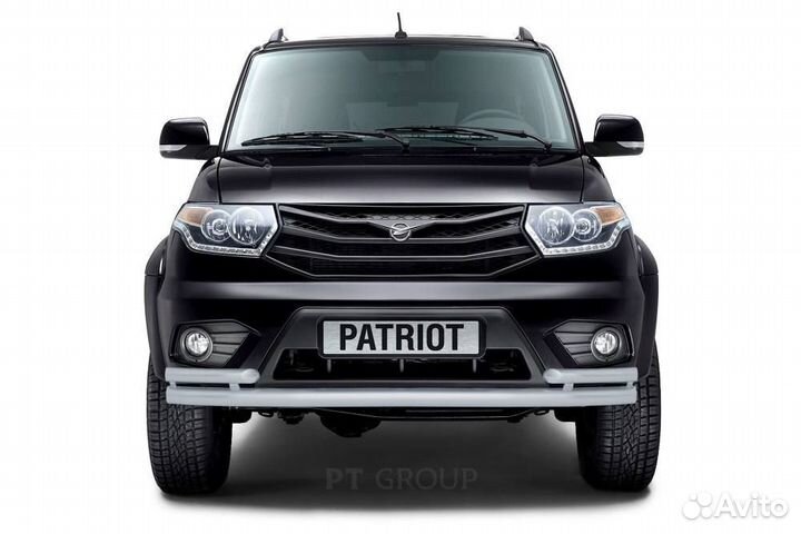 Защита переднего бампера на УАЗ патриот