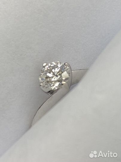 Золотое кольцо с бриллиантом 0,54ct