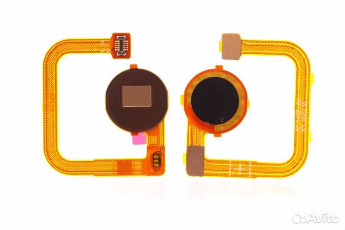 Шлейф Xiaomi Redmi Note 9 + сканер отпечатка (черн