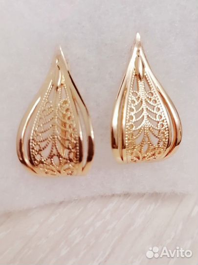 Позолоченные серьги