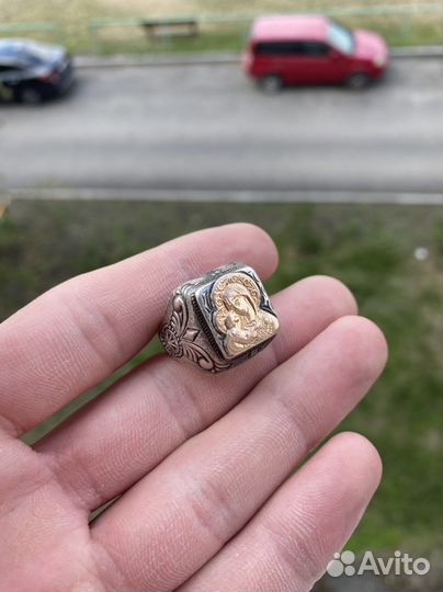 Мужской перстень серебро