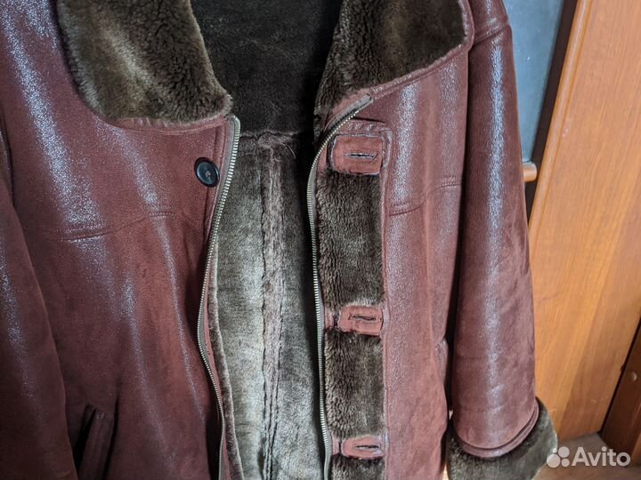 Кожаная дубленка мужская р.54