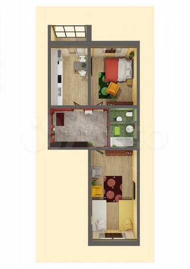 2-к. квартира, 67,9 м², 2/5 эт.