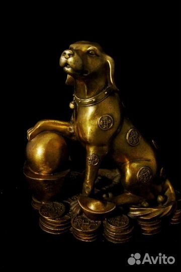 Собака - Китайская статуэтка из Бронзы RU*280