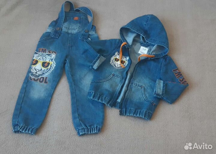 Джинсовка джинсы для мальчика 98-104