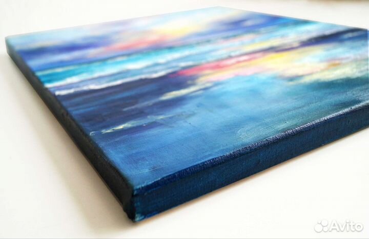 Картина маслом море на холсте 40х50 см