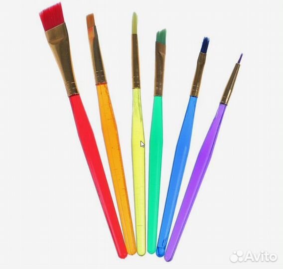Набор кистей Радуга 6 штук