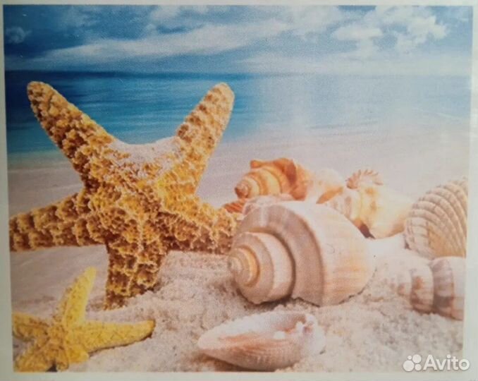 Мозаика алмазная без подрамника Морской берег