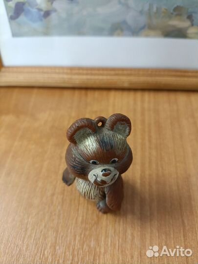 Олимпийский мишка брелок винтаж СССР