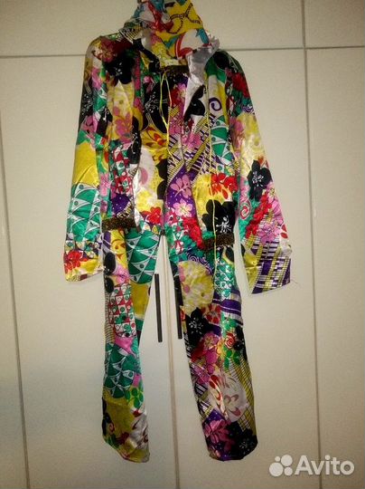 Спортивный костюм атласный цветной с бейсболкой