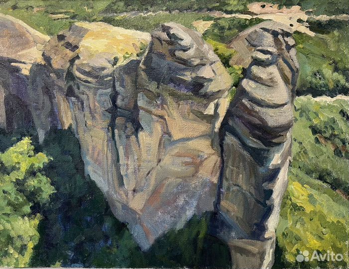 Картина маслом на холсте «Метеоры»