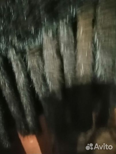 Норковое пончо вязаное