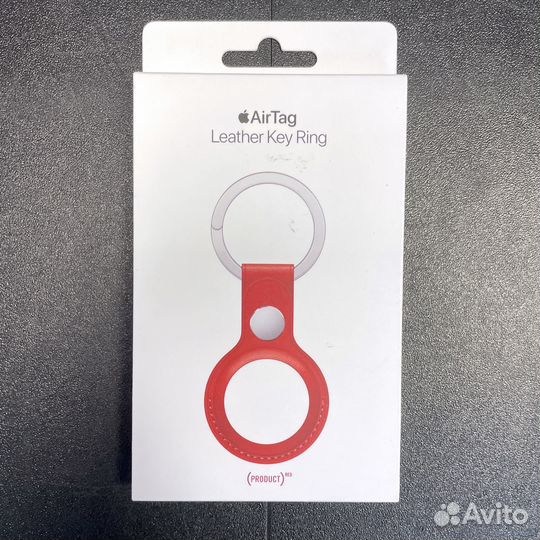 Чехол брелок Apple AirTag Loop / Leather Key Ring