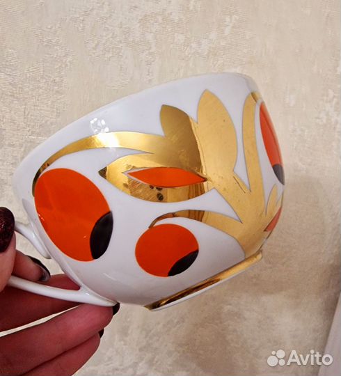 Чайная пара лфз.Золотой завиток