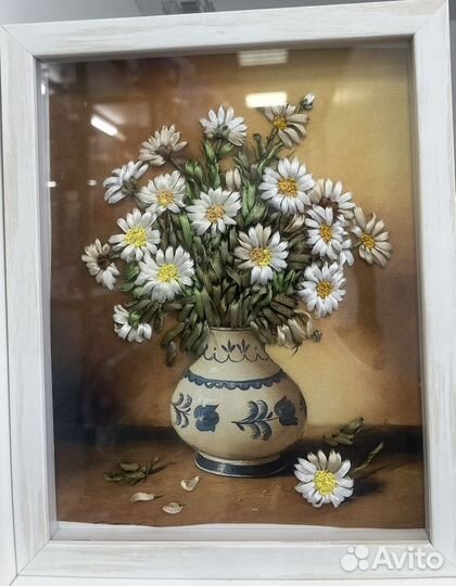 Картины вышитые лентами