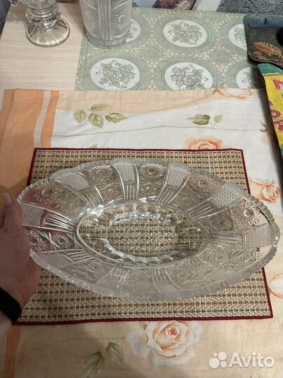 Салатник хрустальный большой СССР