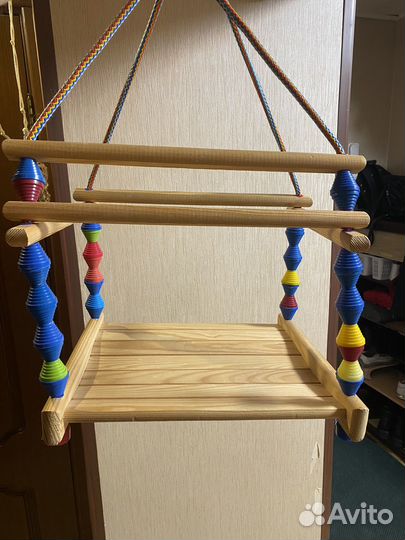 Детские качели деревянные
