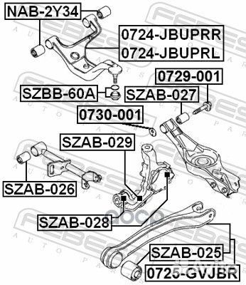 Сайленблок задней цапфы (suzuki grand