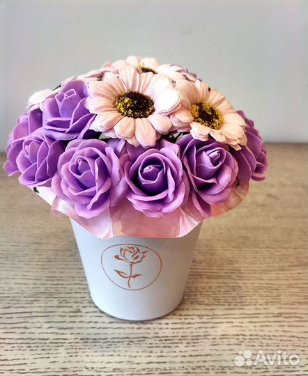 Букет из мыльных роз