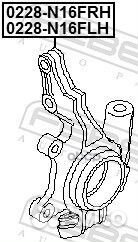 Кулак поворотный левый 0228N16FLH Febest