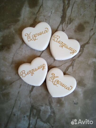 Имбирные пряники на свадьбу, годовщину, в подарок