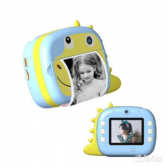 Детский Фотоаппарат моментальной печати Динозавр