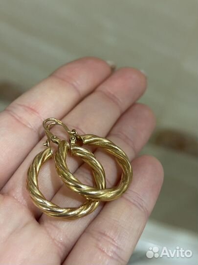 Золотые серьги конго 585 пробы