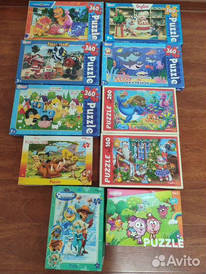 Пазлы пакетом (19 шт)