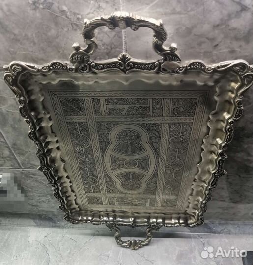 Винтажный поднос мельхиор