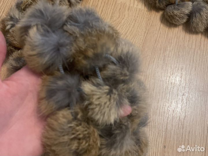 Шарф из меха зайца очень мягкий